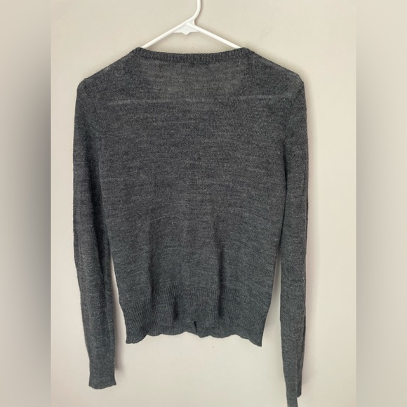 J. Crew Gray Alpaca and Wool Blend Button Down Cardigan Size Medium - Picture 8 of 8